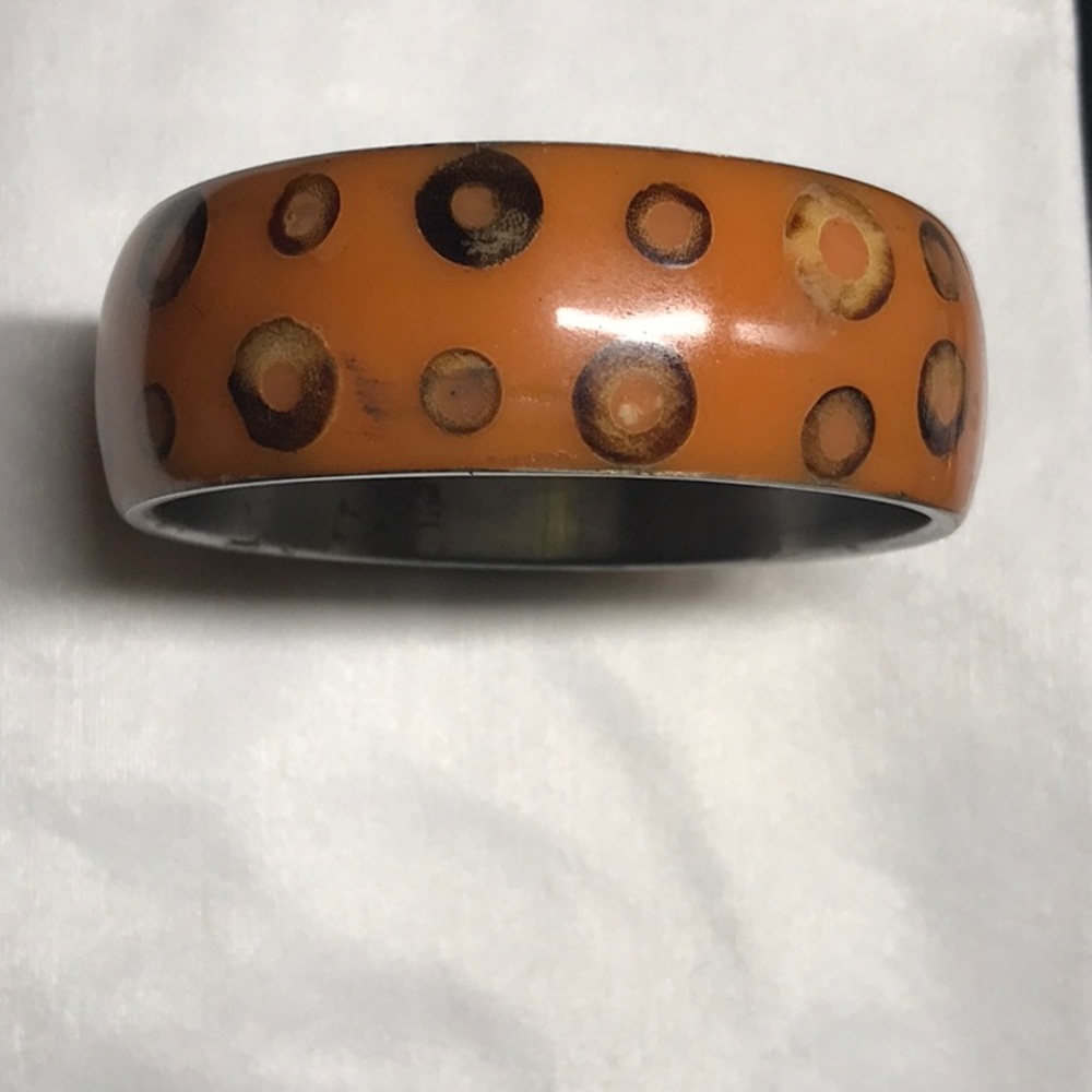 Orange with Pattern Bangle - Picture 3 of 4